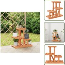 Support à fleurs 58x25x51 cm bois massif de sapin - Support Mural Plante - Rangement Plantes - Jardinière Murale - Étagères Murales - Déco Intérieur