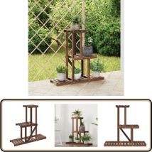 Support à fleurs 81x25x75,5 cm bois massif de sapin - Support à Fleurs - Plante - Jardinerie - Intérieur Design - Meuble Extérieur