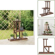 Support à fleurs 81x25x75,5 cm bois massif de sapin - Support à Fleurs - Plante - Jardinerie - Intérieur Design - Meuble Extérieur