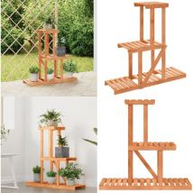 Support à fleurs 81x25x75,5 cm bois massif de sapin - Support Mural Plante - Rangement Plantes - Étagères Murales - Jardinière Murale - Déco