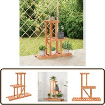 Support à fleurs 81x25x75,5 cm bois massif de sapin - Support Mural Plante - Rangement Plantes - Étagères Murales - Jardinière Murale - Déco Intérieur