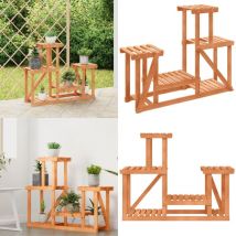 Support à fleurs 90x25x73,5 cm bois massif de sapin - Support Mural Plante - Rangement Intérieur - Étagères Murales - Supports Fleurir - Decoration