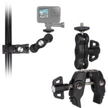 Support à pince pour caméra et caméra de sport GoPro