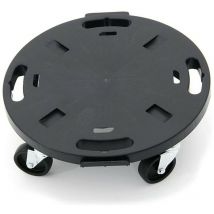 Kz Garden - Support à roulettes rond diamètre 40 x 12,5 cm 4 roues Capacité max 275 kg Plantes Meubles ou matériel lourd