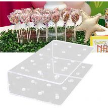 Support à sucettes en acrylique de forme rectangulaire, double couche en acrylique, présentoir à gâteaux, présentoir à sucettes pour mariage