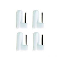 Support adhésif pour tringle, blanc, 4 pièces