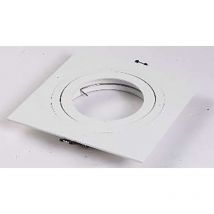 Support AR111 spot carré encastrable orientable Blanc