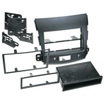 Adnauto - Support autoradio 2DIN compatible avec Mitsubishi Peugeot Citroen ap07 avec vide poche - Noir