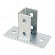12 supports pour charges lourdes, support base rectangulaire "U" indextrut M12 (41 / 21 - 41 / 41)