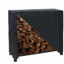 Ousudela - Support À Bois De Chauffage Avec Couvercle Grande Capacité Extérieur Porte-bûches De Cheminée Avec Étanche 420d Oxford