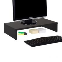 Support d'écran d'ordinateur monitor, en mélaminé noir mat