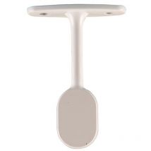 Support Armoire Terminal Ovale Blanc (2 Unités) Cintacor - Storplanet - Accessoires de Fixation pour Barre 15x25mm - Blanc