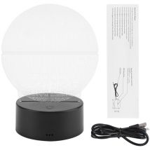 Basetbl - Support de base en abs pour veilleuse, motif planétaire, interrupteur tactile (noir sans télécommande)