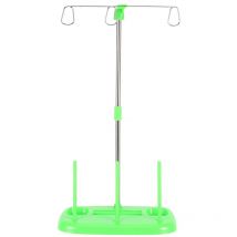 Support de bobine de fil à broder à 3 cônes, accessoires de machine à coudre réglables pour machines à broder et à coudre domestiques, vert