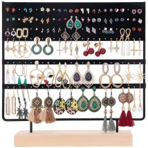 Support de boucle d'oreille présentoir à 3 niveaux support de clou d'oreille organisateur de bijoux support de boucle d'oreille 144 trous avec