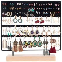 Support de boucle d'oreille présentoir à 3 niveaux support de clou d'oreille organisateur de bijoux support de boucle d'oreille 144 trous avec