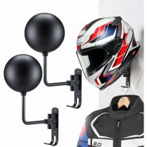Fei Yu - support de casque, support mural de casque de rotation en métal, support de casque vélo avec 2 crochets cintre de casque pour moto,