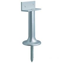 Support de cloison largeur 60 mm hauteur 150 mm aluminium F1 / coloris naturel Deni