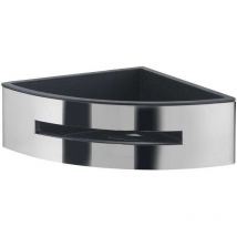 Kiamami Valentina - Support De Douche D'angle Chromé Et Noir Peonia