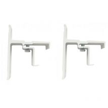 Support de face clipsable, 24x16 mm, saillie 40 mm, blanc, 2 pièces