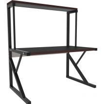 Yongqing - Support de Four à Micro-Ondes à 2 Couches Étagère Micro-Ondes Double Étagère de Stockage Cuisine 65x54x30cm Noir