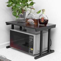 Treetalk - Support de four à micro-ondes, support de four à micro-ondes extensible à 2 niveaux, support de rangement pour micro-ondes de cuisine,