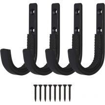 Coocheer - Support de fusil horizontal en métal de 4 pièces et support de fusil à crochet pour fusil de chasse pour ranger les carabines, les fusils