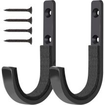 Coocheer - Support de fusil horizontal en métal de 2 pièces et support de fusil à crochet pour fusil de chasse pour ranger les fusils, les fusils de