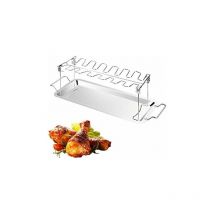 Kueatily - Barbecue,Support de Gril de pilons de Poulet bbq Grill Wing Wing Grill, Accessoires de Grille de Cuisson de Cuisses de Poulet en Acier