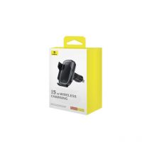 Baseus Car Charger Milky Way Pro Series Inductive 15W holder for Air Vent, Black (C40357000111-00)