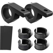 Support de lampe de travail 19-32mm, support de pince universel pour moto, 4x4, atv, utv, camion, bateau, galerie de toit (0.75 '-1.25') 2 pièces
