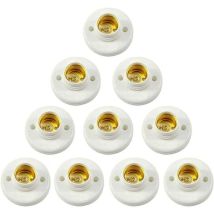 Support De Lampe E27 Douille À Vis En Plastique Support Mural Support De Convertisseur De Base De Lampe À Led Pour Ampoule E27 Douille À Vis Ronde En 