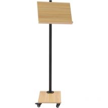 Support de livre pour la lecture, support de livre avec roulettes, Support de Tablette, construction en métal robuste, hauteur réglable, rotatif à