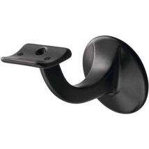 Hermeta - Supports de main courante 3501 Alu.plastifié noir D.plaque murale 56mm