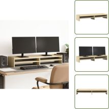 Vidaxl - Support de moniteur chêne sonoma 100x24x16 cm bois d'ingénierie - Support De Moniteur - Supports De Moniteur - Supports De Moniteur Double