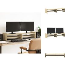 Vidaxl - Support de moniteur chêne sonoma 100x27x20 cm bois d'ingénierie - Support De Moniteur - Supports De Moniteur - Supports De Moniteur Double