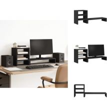 Vidaxl - Support de moniteur et organisateur de bureau bois d'ingénierie - Support De Moniteur - Supports De Moniteur - Support De Moniteur Réglable