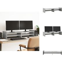 Vidaxl - Support de moniteur gris béton 100x27x20 cm bois d'ingénierie - Support De Moniteur - Supports De Moniteur - Supports De Moniteur Double