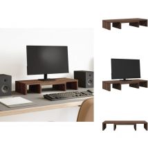 Vidaxl - Support de moniteur réglable chêne marron bois d'ingénierie - Support De Moniteur - Supports De Moniteur - Support De Moniteur Réglable