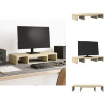 Vidaxl - Support de moniteur réglable chêne sonoma bois d'ingénierie - Support De Moniteur - Supports De Moniteur - Support De Moniteur Réglable