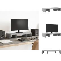 Vidaxl - Support de moniteur réglable sonoma gris bois d'ingénierie - Support De Moniteur - Supports De Moniteur - Support De Moniteur Réglable