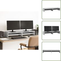 Vidaxl - Support de moniteur sonoma gris 100x24x16 cm bois d'ingénierie - Support De Moniteur - Supports De Moniteur - Supports De Moniteur Double