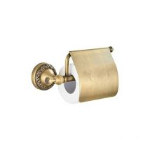 Support de Papier Toilette avec Couvercle en Laiton Retro Porte-Rouleau Murale