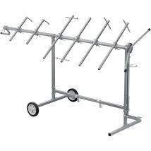 Support de peinture rotatif 360° – 2300 x 610 x 1340 mm – en Acier – Pour pièces de carosserie – Réglable – avec 4 attaches pour capot et 2 supports