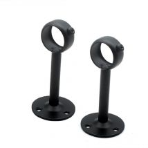 Support de plafond réglable pour tringle à rideau, Lot de 2, Noir,Supports pour tringles à rideaux