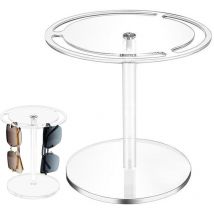 Support de lunettes de soleil en acrylique avec rotation à 360 °, présentoir de lunettes, organisateur de table pour lunettes noires