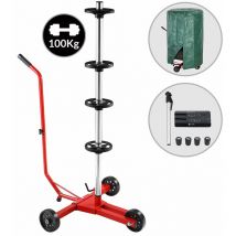 Support de pneus pour 4 roues jantes max. 225mm accessoires et housse inclus frein