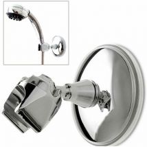 Serbia - Support de pommeau de douche Ventouse Support mural Ventouse Ventouse Douchette Réglable Chrome avec Support de douche rotatif à 360° pour
