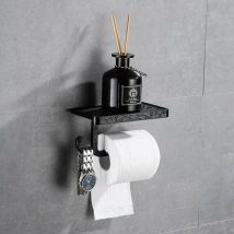 Support de porte de papier toilette – Distributeur hygiénique de rouleaux de papier toilette en bronze noir