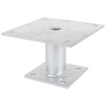 Alberts - Pied de poteau Ø42mm 150 x 100mm galvanisé